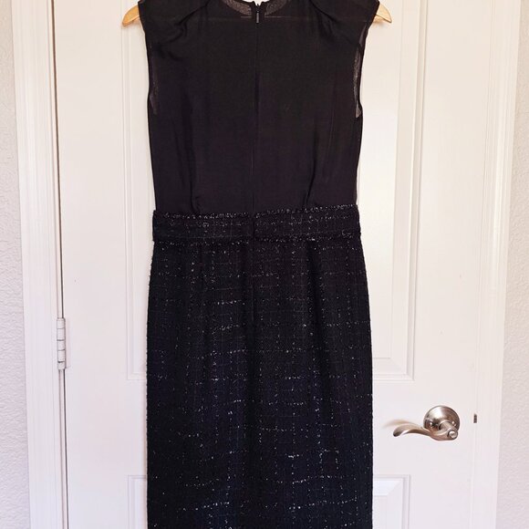 CH by Carolina Herrera Black and Silver Tweed Dres - Picture 4 of 12